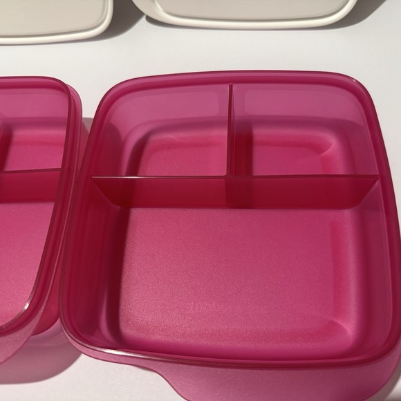 Tupperware Lunch It Containers Fuchsia Pink Set of 2 - Picture 5 of 7